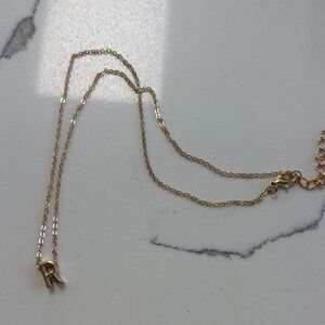 Gold Initial 'R' Necklace